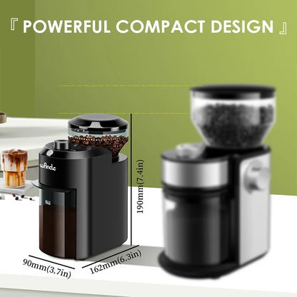 Wancle PrecisionGrind Adjustable Conical Burr Grinder for Fresh Coffee at Home