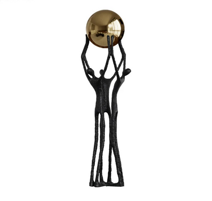 Golden Strength Sculpture  | Elegant Abstract Ornament