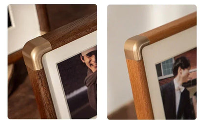 Heirloom Wooden Photo Frame with Copper Accents