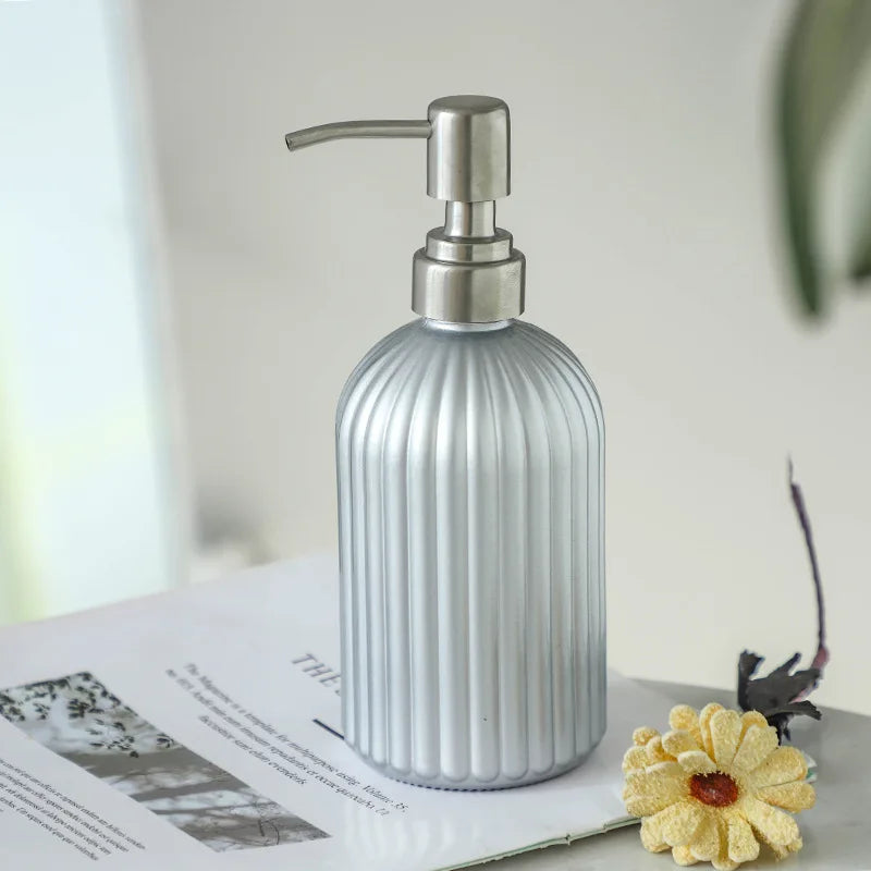 CrystalPour Luxury Glass Soap & Lotion Dispenser