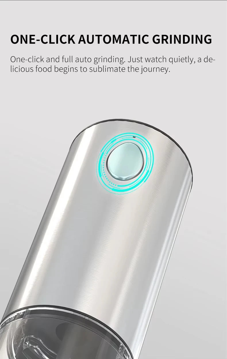 Luxe Electric Seasoning Set – Sleek Salt & Pepper Grinders with Charging Base