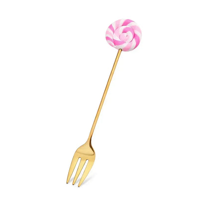 Artisan Sweet Treat Spoons Rainbow Dessert Fork & Spoon Gift Set