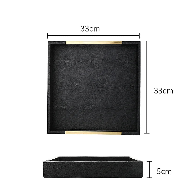 Atelier Nord Faux Shagreen Leather Tray