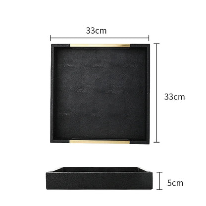 Atelier Nord Faux Shagreen Leather Tray