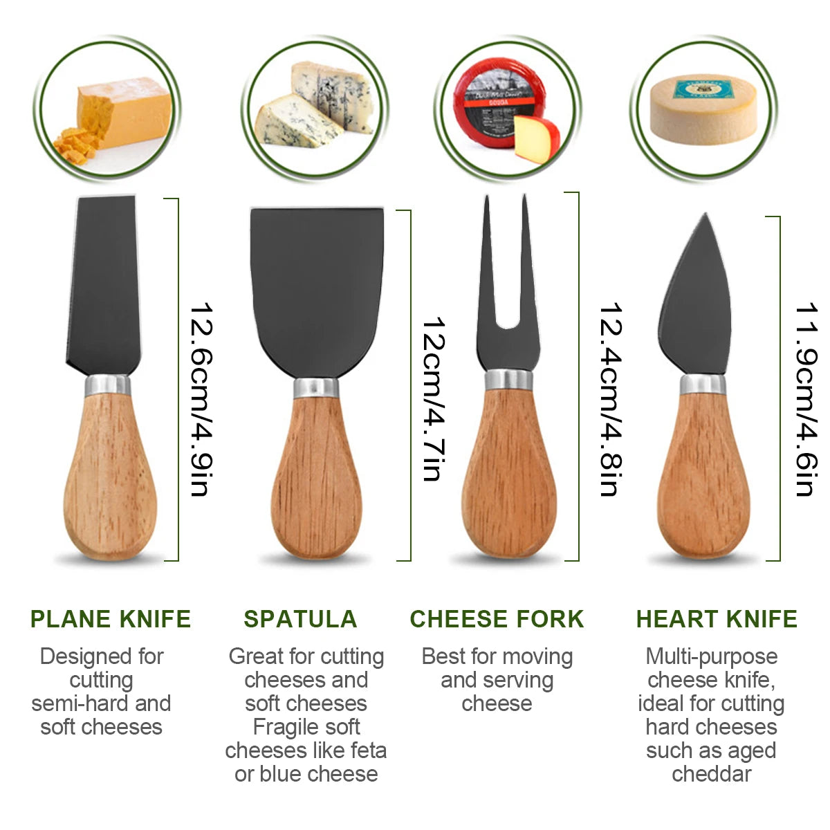 Fromage Set – Stainless Steel Cheese Knives for Boards & Serving