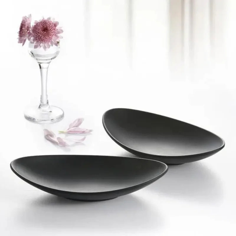 Midnight Oval  Black Ring & Jewellery Dish Tray