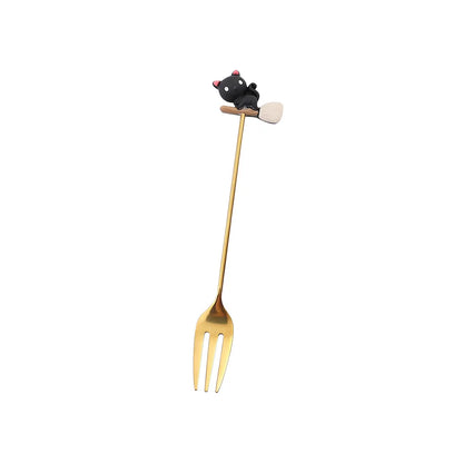 Artisan Sweet Treat Spoons Rainbow Dessert Fork & Spoon Gift Set