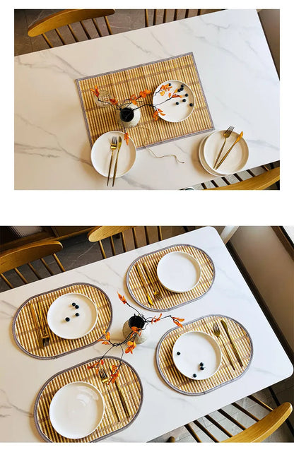 ScandiMat Heat-Resistant Bamboo Table Placemat for Home & Parties