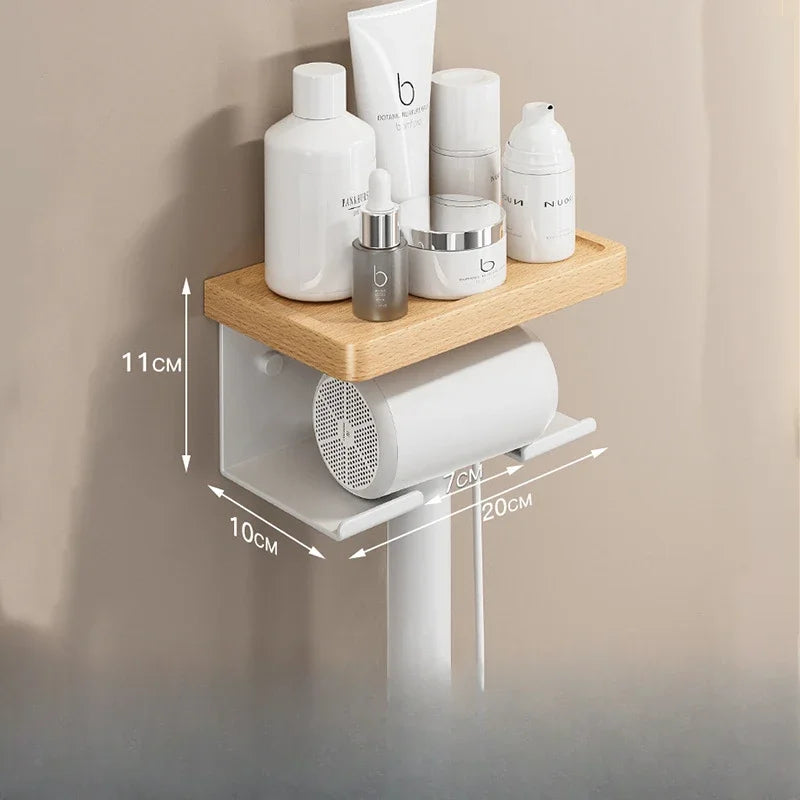 TidyTress  Wooden Hair Dryer & Styling Tool Organiser