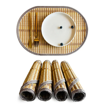 ScandiMat Heat-Resistant Bamboo Table Placemat for Home & Parties