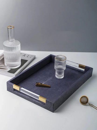 Atelier Nord Faux Shagreen Leather Tray
