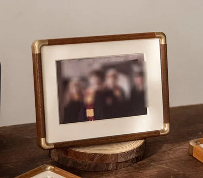 Heirloom Wooden Photo Frame with Copper Accents