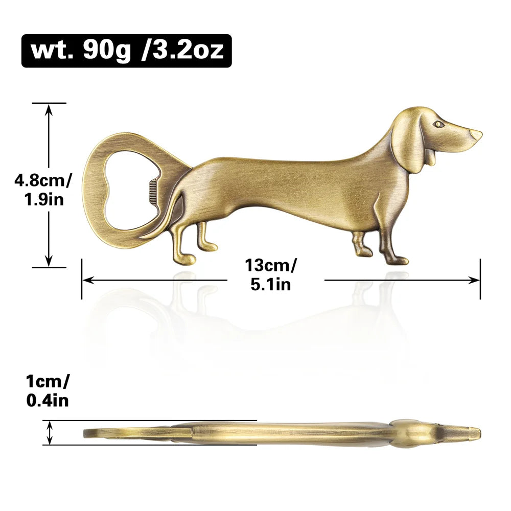 Artisan Dachshund Bar Tool – Quirky Bottle Opener