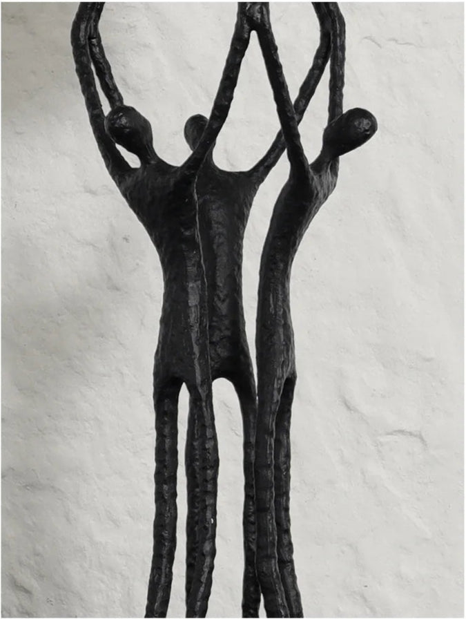 Golden Strength Sculpture  | Elegant Abstract Ornament