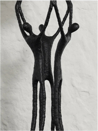 Golden Strength Sculpture  | Elegant Abstract Ornament