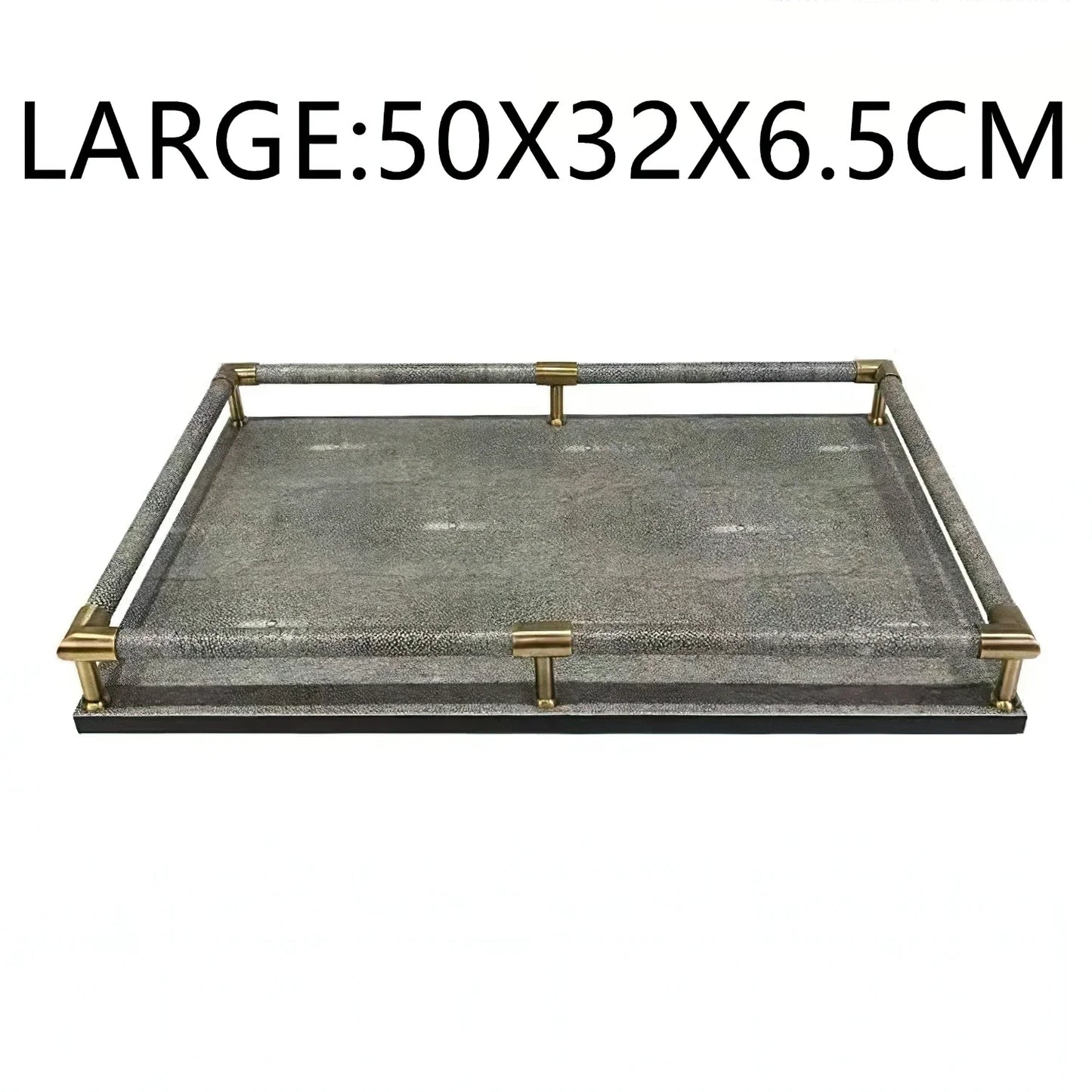 FjordForm  Nordic Leather Handle Tray for Serving  & Home Organisation