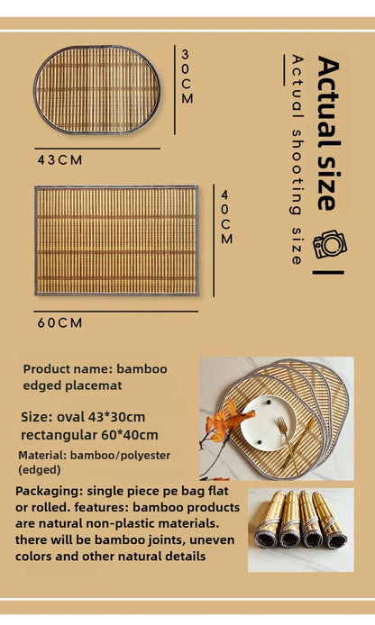 ScandiMat Heat-Resistant Bamboo Table Placemat for Home & Parties