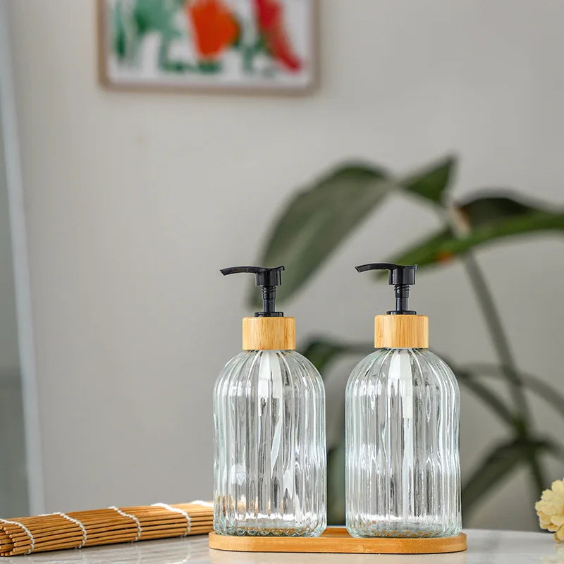 CrystalPour Luxury Glass Soap & Lotion Dispenser