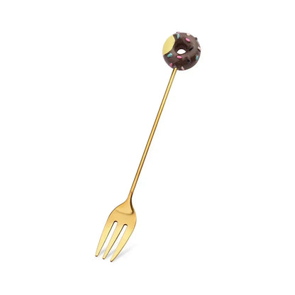 Artisan Sweet Treat Spoons Rainbow Dessert Fork & Spoon Gift Set
