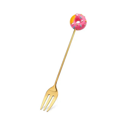 Artisan Sweet Treat Spoons Rainbow Dessert Fork & Spoon Gift Set