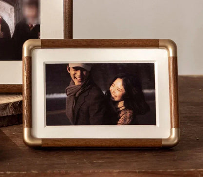 Heirloom Wooden Photo Frame with Copper Accents