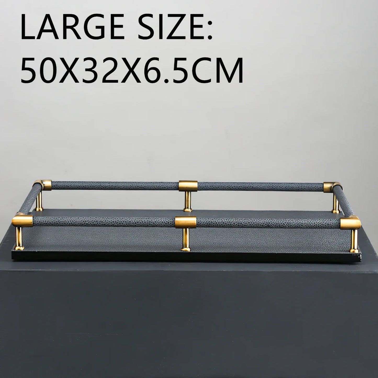 FjordForm  Nordic Leather Handle Tray for Serving  & Home Organisation
