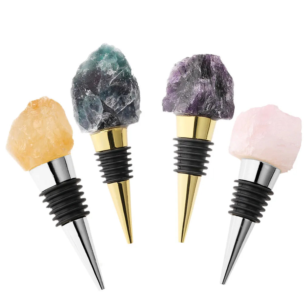 The Gem Stopper Irregular Quartz Crystal Wine Cork for Bars & Gifts