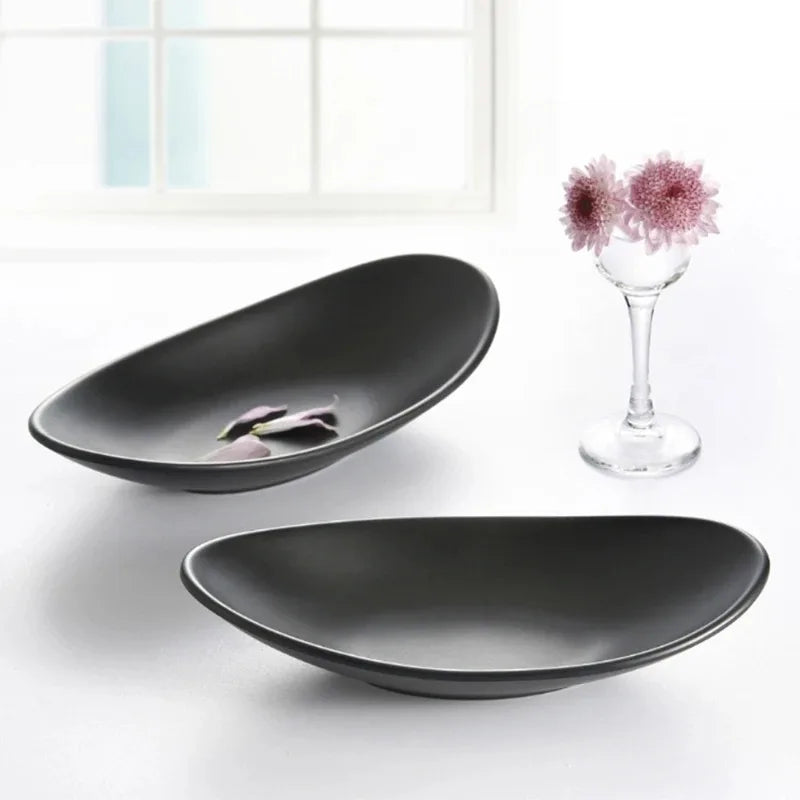 Midnight Oval  Black Ring & Jewellery Dish Tray