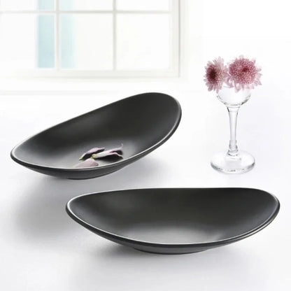 Midnight Oval  Black Ring & Jewellery Dish Tray