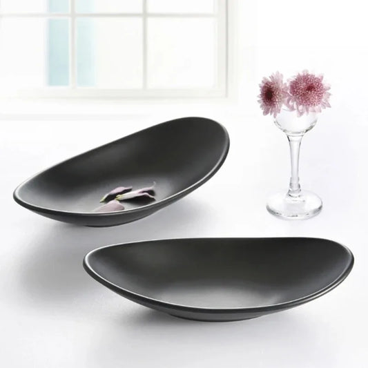 Midnight Oval  Black Ring & Jewellery Dish Tray