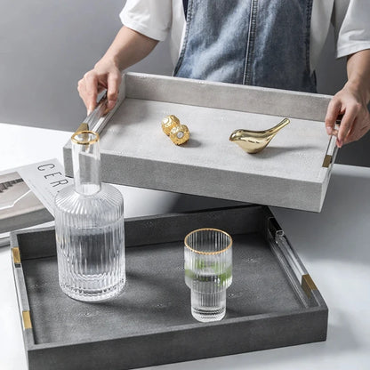 Atelier Nord Faux Shagreen Leather Tray