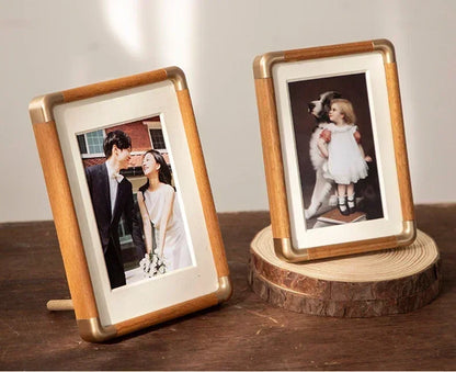 Heirloom Wooden Photo Frame with Copper Accents