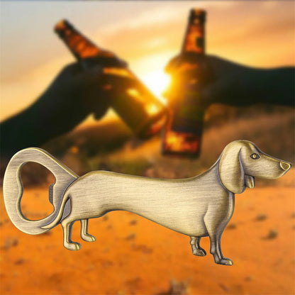 Artisan Dachshund Bar Tool – Quirky Bottle Opener