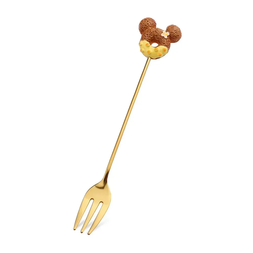 Artisan Sweet Treat Spoons Rainbow Dessert Fork & Spoon Gift Set