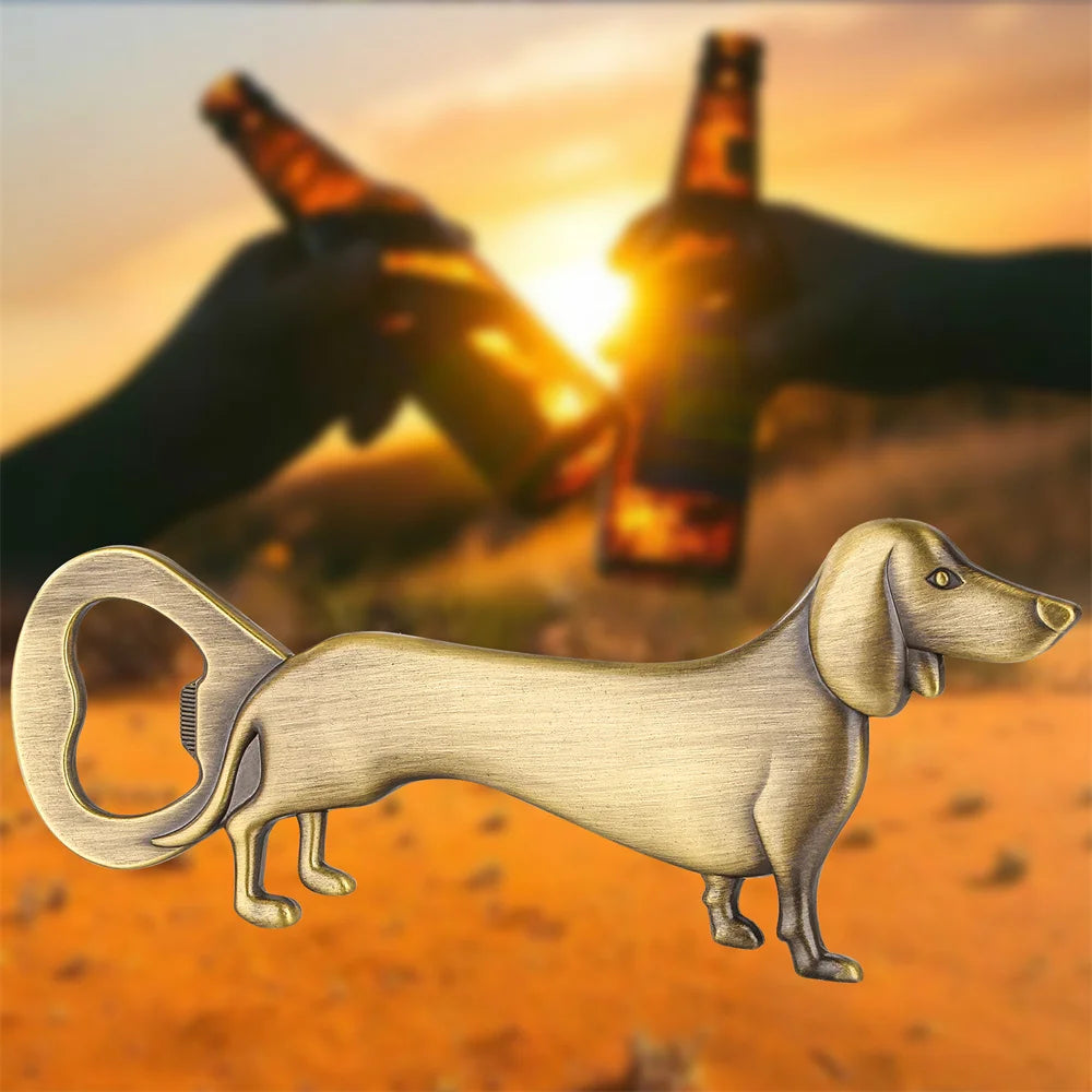 Artisan Dachshund Bar Tool – Quirky Bottle Opener