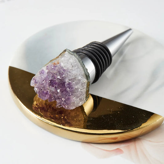 The Gem Stopper Irregular Quartz Crystal Wine Cork for Bars & Gifts