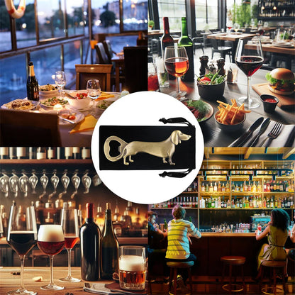 Artisan Dachshund Bar Tool – Quirky Bottle Opener