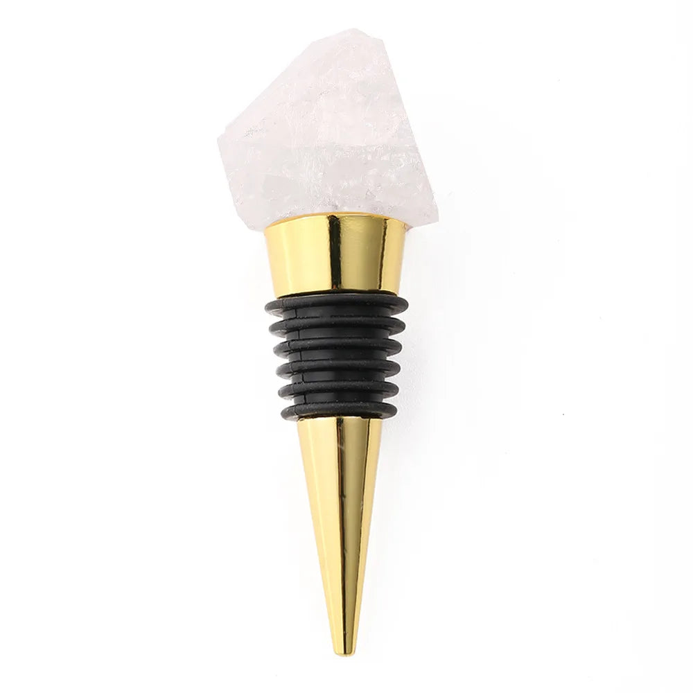 The Gem Stopper Irregular Quartz Crystal Wine Cork for Bars & Gifts