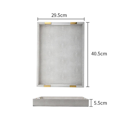 Atelier Nord Faux Shagreen Leather Tray