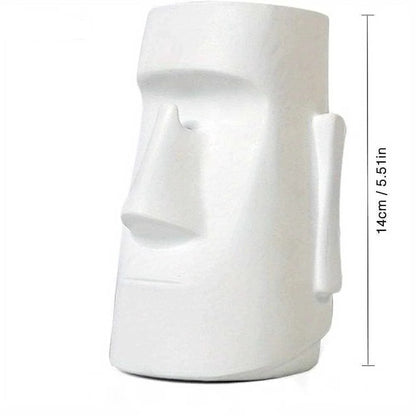MoaiMate  Multi-Use Desk Sculpture for Stationery, Spectacles & Brushes