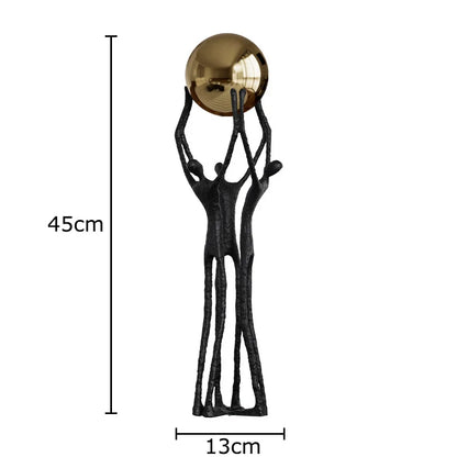 Golden Strength Sculpture  | Elegant Abstract Ornament