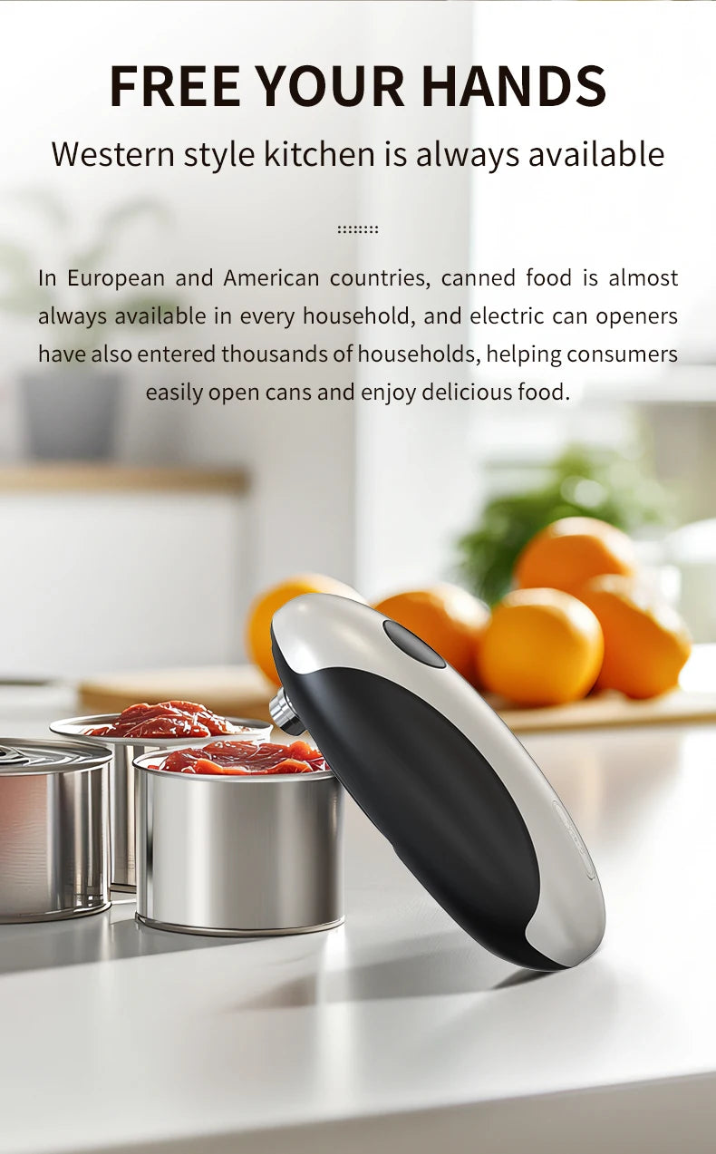 Effortless Edge  Automatic Can Opener with USB Charging