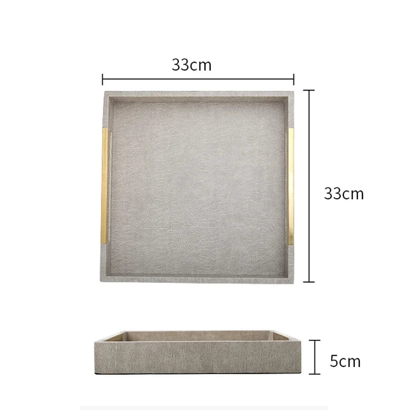 Atelier Nord Faux Shagreen Leather Tray