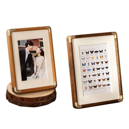 Heirloom Wooden Photo Frame with Copper Accents