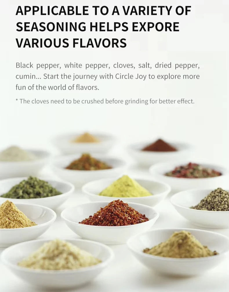 Luxe Electric Seasoning Set – Sleek Salt & Pepper Grinders with Charging Base