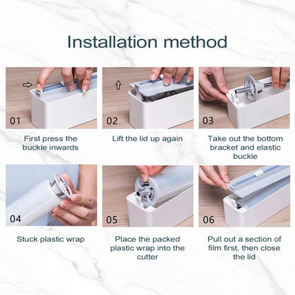TrimBox Slide-Cut Cling Film & Foil Dispenser with Magnetic Back