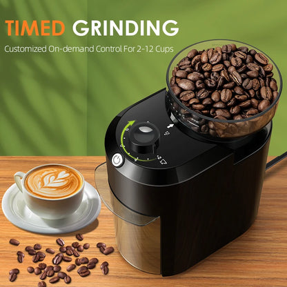 Wancle PrecisionGrind Adjustable Conical Burr Grinder for Fresh Coffee at Home
