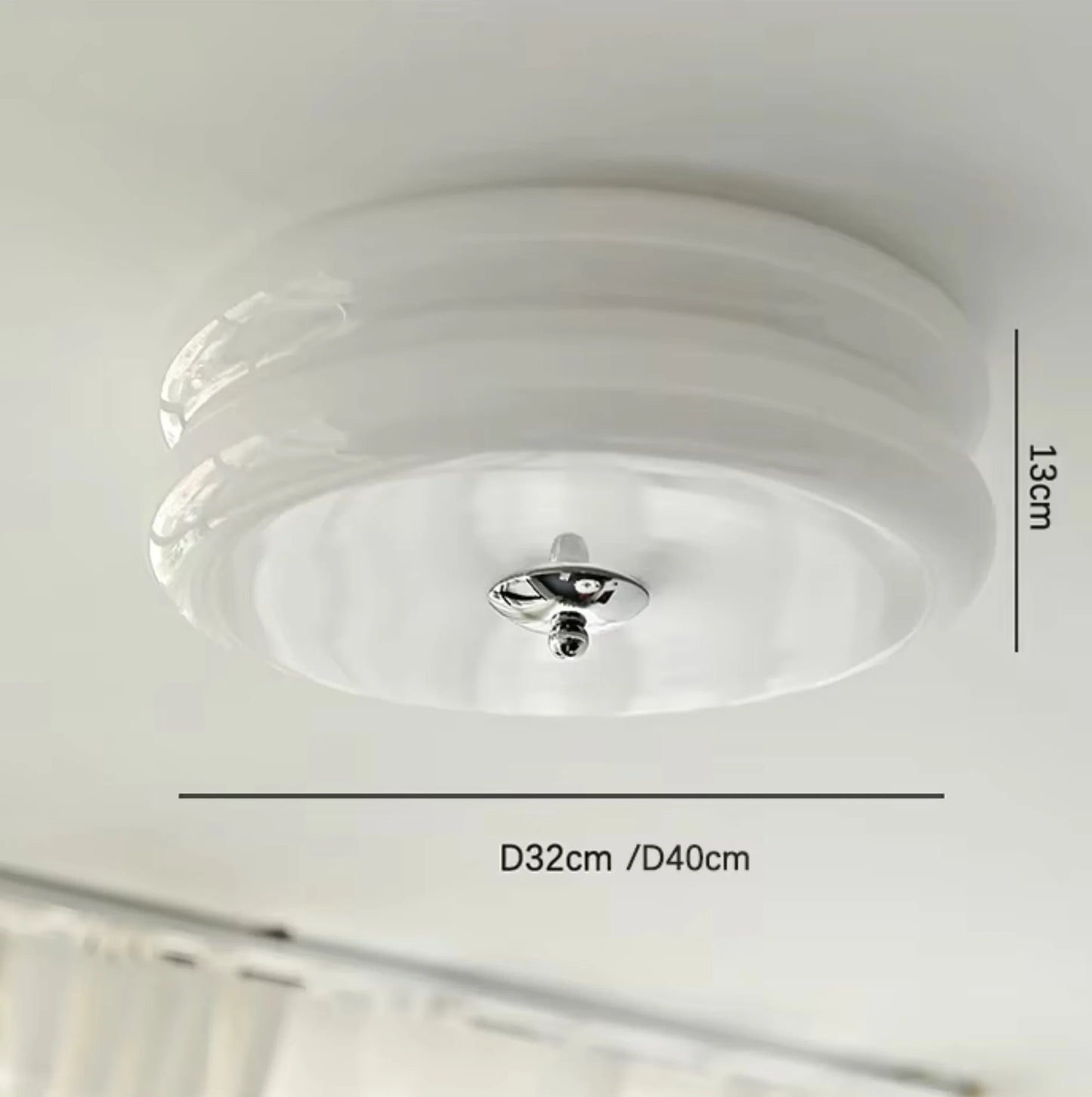 Ceiling light glass white