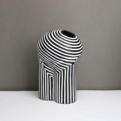 Resin striped vase