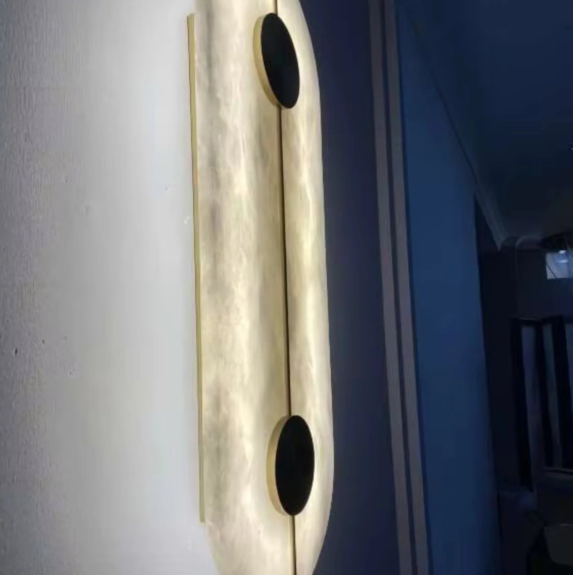 Decorative wall light marble oval